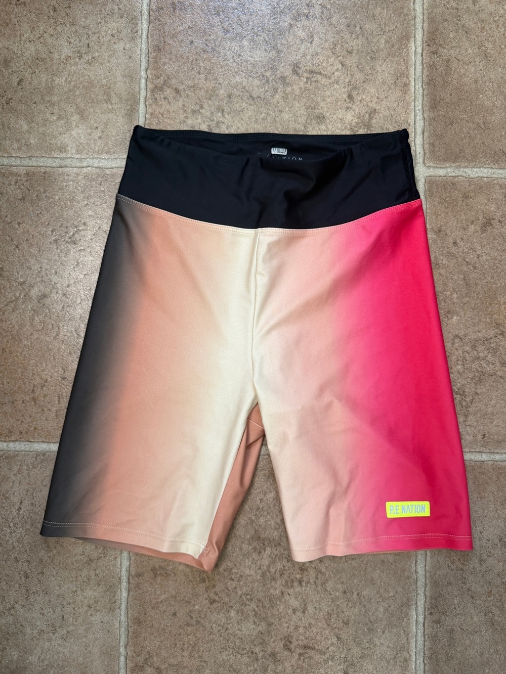 P.E Nation Ombre Performance Mid-Rise Bike Shorts